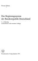 Tapa de Das Regierungssystem der Bundesrepublik Deutschland