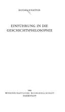 Tapa de Einführung in die Geschichtsphilosophie / Richard Schaeffler