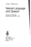Tapa de Natural language and speech