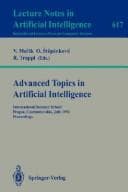 Tapa de Advanced Topics in Artificial Intelligence: International Summer School, Prague, Czechoslovakia, July 6-17, 1992