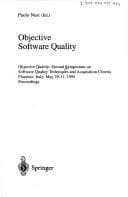 Tapa de Objective Software Quality: Objective Quality
