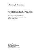 Tapa de Applied Stochastic Analysis