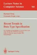 Tapa de Recent Trends in Data Type Specification