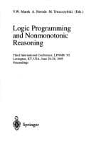 Tapa de Logic Programming and Nonmonotonic Reasoning