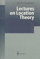 Tapa de Lectures on Location Theory