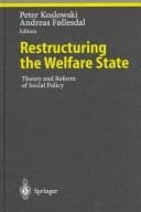 Tapa de Restructuring the welfare state