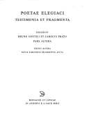 Tapa de Poetae elegiaci testimonia et fragmenta