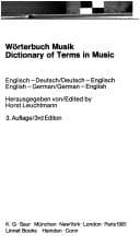 Tapa de Wörterbuch Musik