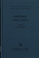 Tapa de Hrotsvit Opera omnia