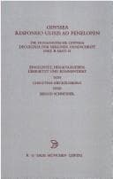 Tapa de Odyssea: responsio Ulixis ad Penelopen; die humanistische Odyssea decurtata der Berliner Handschrift Diez. B Sant. 41