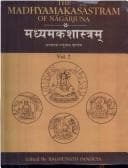 Tapa de The Madhyamakasastram of Nagarjuna