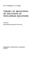 Tapa de Theory of branching of solutions of non-linear equations