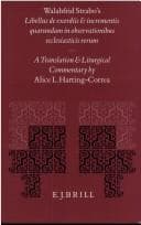 Tapa de Walahfrid Strabo's libellus de exordiis et incrementis quarundam in observationibus ecclesiasticis rerum