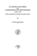 Tapa de Le Soudan nilotique et l'administration britannique (1898-1956)