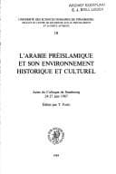 Tapa de L'Arbie Preislamique Et Son Environment Historique Et Culturel