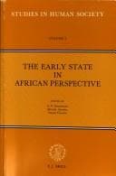 Tapa de The Early state in African perspective