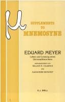 Tapa de Eduard Meyer