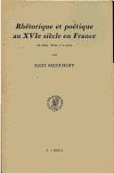 Tapa de Rhétorique et poétique au XVIe siècle en France