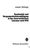 Tapa de Kontinuitaet Und Vergangenheitsbewaelti (Untersuchungen zur osterreichischen Literatur des 20. Jahrhunderts)