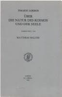 Tapa de Uber die Natur des Kosmos und der Seele
