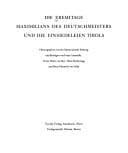 Tapa de Die Eremitage Maximilians des Deutschmeisters und die Einsiedeleien Tirols
