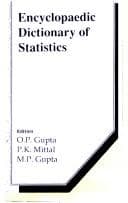 Tapa de Encyclopaedic dictionary of statistics