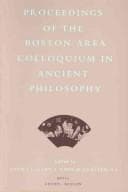 Tapa de Proceedings of the Boston Area Colloquium in Ancient Philosophy 1999