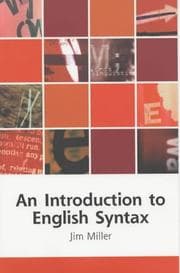 Tapa de An Introduction to English Syntax
