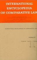 Tapa de International Encyclopedia of Comparative Law 38