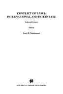 Tapa de Conflicts of Law: International And Interstate