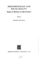 Tapa de Phenomenology and social reality