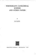 Tapa de Whitehead's categoreal scheme and other papers