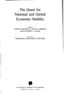 Tapa de The Quest for national and global economic stability