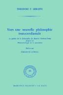Tapa de Vers une nouvelles philosophie transcendantale
