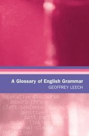 Tapa de A Glossary of English Grammar