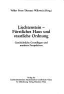 Tapa de Liechtenstein--fürstliches Haus und staatliche Ordnung