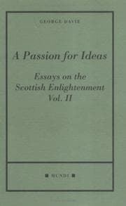 Tapa de The Passion for Ideas (Essays on the Scottish Enlightenment)