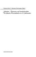 Tapa de Hofjuden: Okonomie und Interkulturalit at: die j udische Wirtschaftselite im 18. Jahrhundert