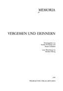 Tapa de Memoria--vergessen und erinnern (Poetik und Hermeneutik) (German Edition)