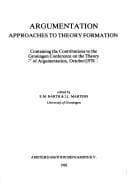 Tapa de Argumentation: Approaches to Theory Formation