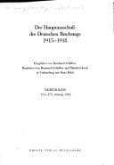 Tapa de Der Hauptausschuss des Deutschen Reichstags 1915-1918 (Quellen zur Geschichte des Parlamentarismus und der politischen Parteien)