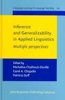 Tapa de Inference and generalizability in applied linguistics