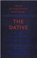 Tapa de The Dative (Case & Grammatical Relations Across Languages)