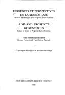 Tapa de Aims and Prospects of Semiotics