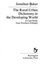 Tapa de The rural-urban dichotomy in the developing world