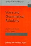 Tapa de Voice and grammatical relations