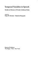 Tapa de Temporal variables in speech