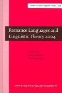 Tapa de Romance languages and linguistic theory 2004