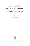 Tapa de The Structure Underlying Measure Phrase Sentences