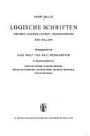 Tapa de Logische Schriften